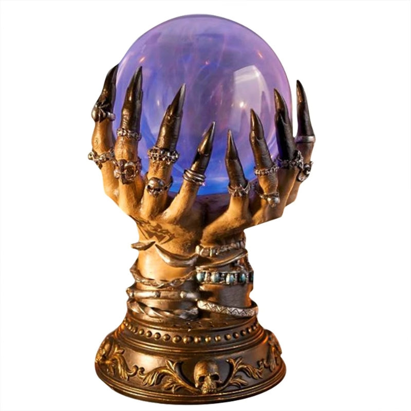 NightSphere – Halloween krystalkuglelampe med gotisk hånddesign