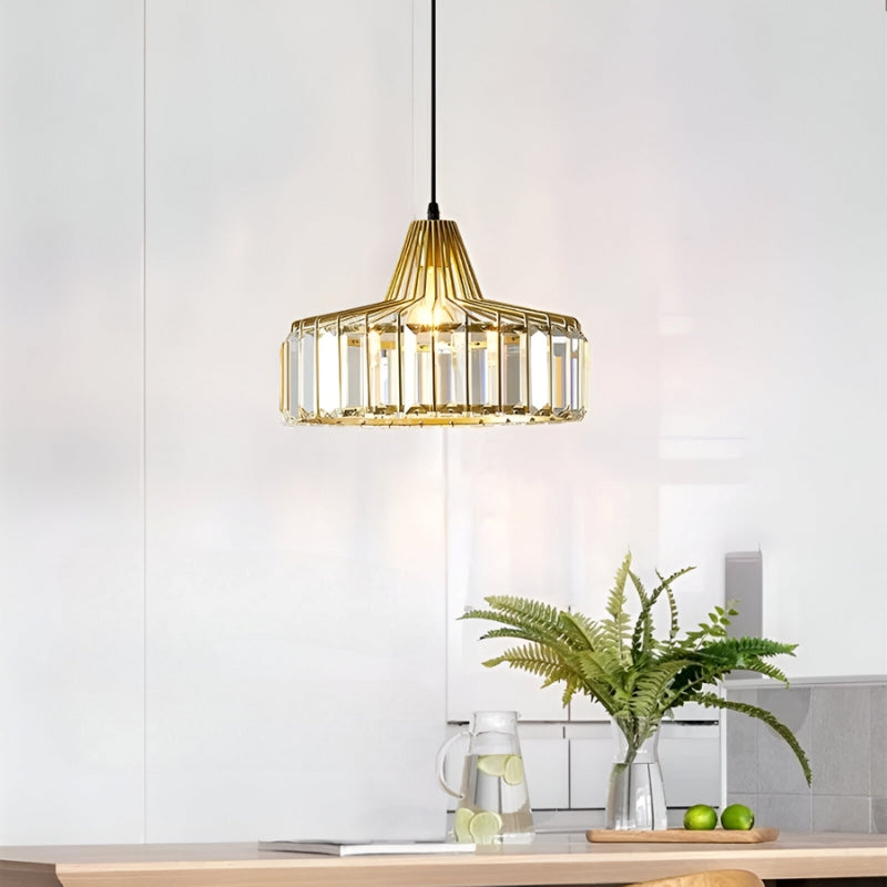CageLuxe – LED Loftlampe med Rundt Burdesign til Indendørs Brug