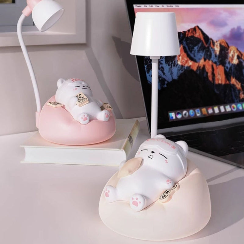 PurrGlow – Genopladelig kattebordlampe med blød LED-natlysdesign