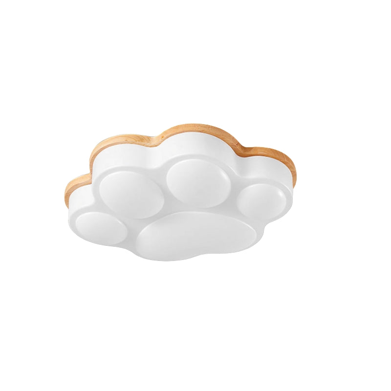 PawGlow – Kattepote Loftlampe med Trækant og Hvid LED