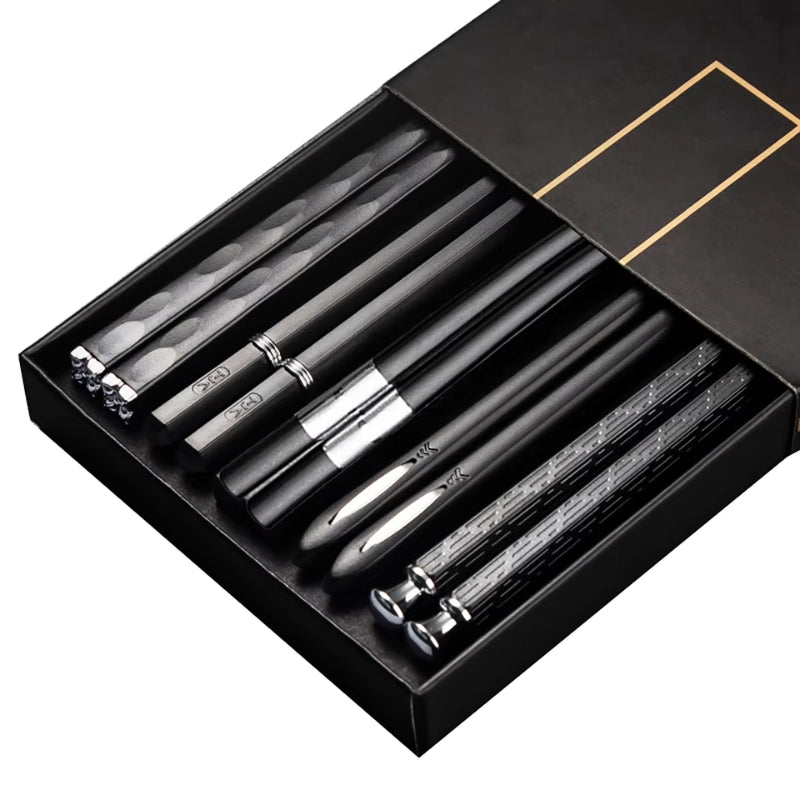 ElegantChop – 5-par spisepinde med moderne design og skridsikkert greb