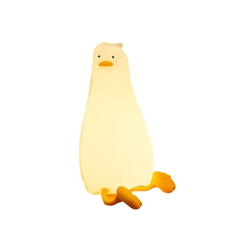 DuckGlow - Genopladelig siliconeand natlampe med blød glød