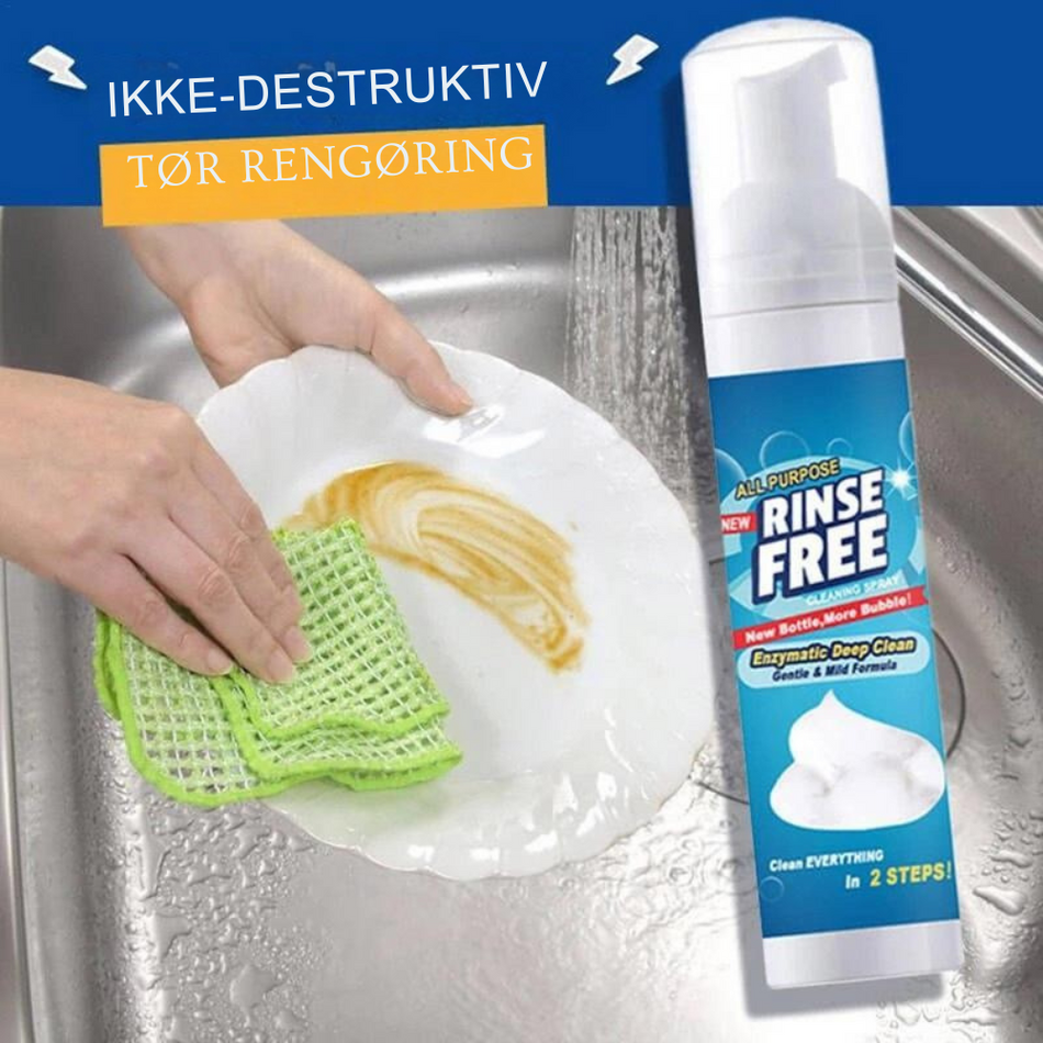 FoamBright – Kompakt skyllefri skummende sprayrens til køkken