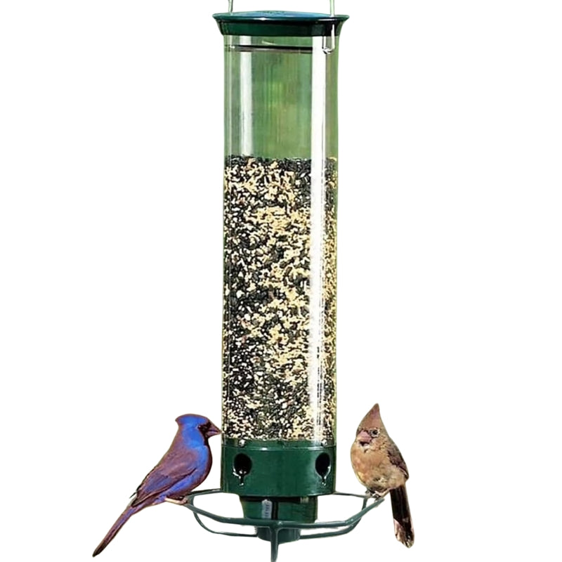 NutriGuard – Egernsikker hængende fuglefoderautomat med roterende siddepind