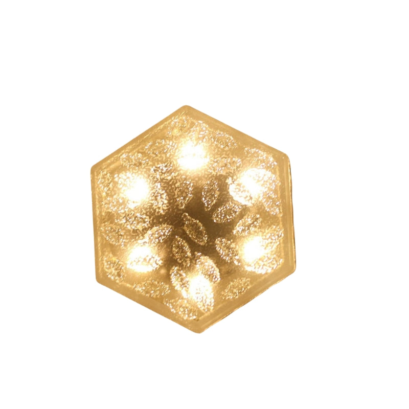 HexagonalGlow – Hexagonformet solcelle LED-plænelampe med vandtæt design