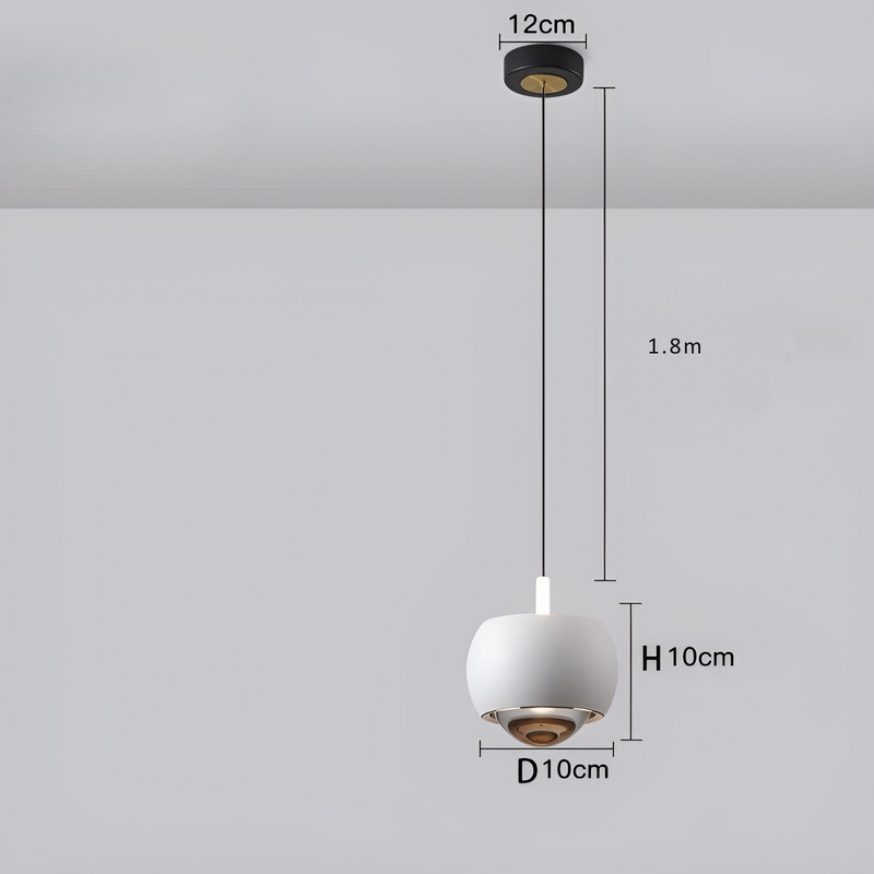 OrbitGlow - Minimalistisk hængelampe med LED-lys med elegant, cirkulært design