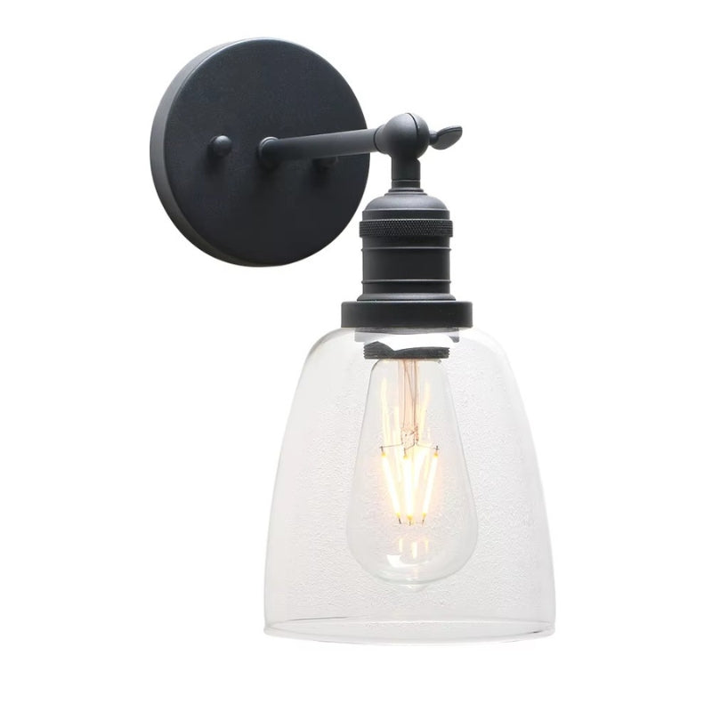 VintageVibe – Industriel væglampe med oval klar glasskærm