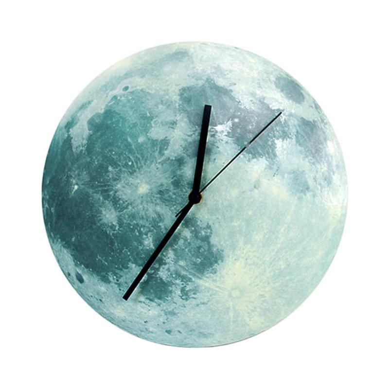 MoonGlow – Glow Dark Moon-inspireret vægur med nattebelysning