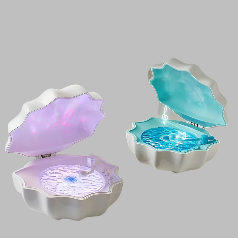 HavenGlow - Muslingeinspireret lampe med Bluetooth-højttaler