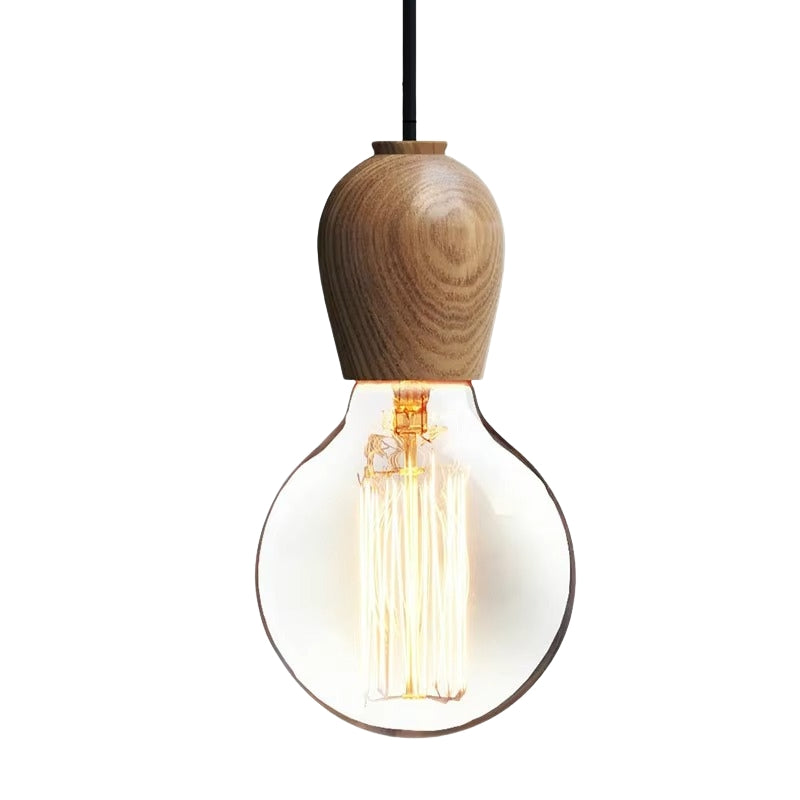 WoodDome – Minimalistisk træpendel med kuppelform til stue og soveværelse