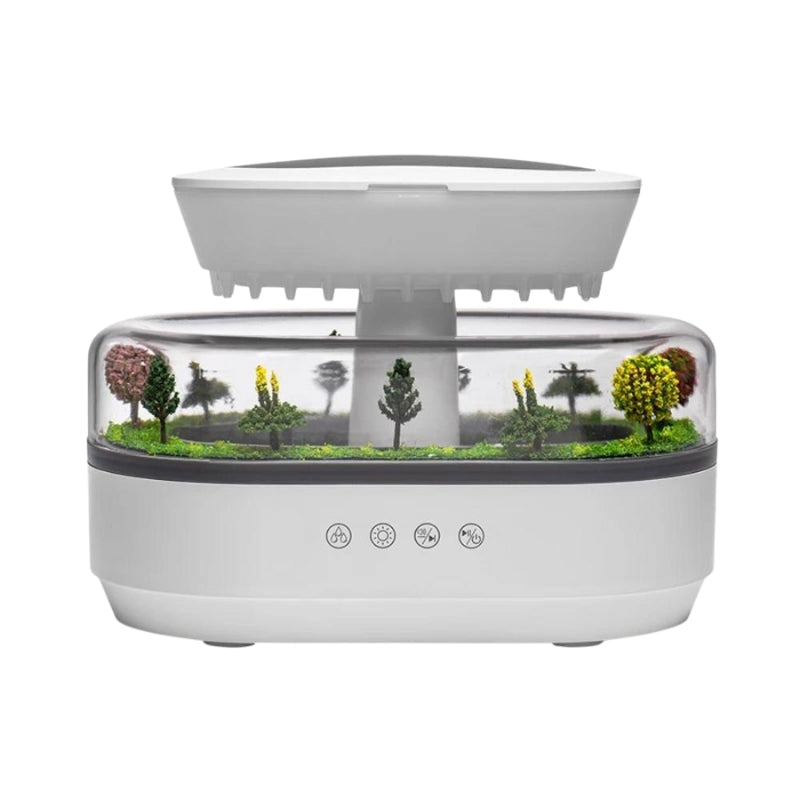 GlowMist – Regnsky Aroma Diffuser med Flerfarvet LED Natlys