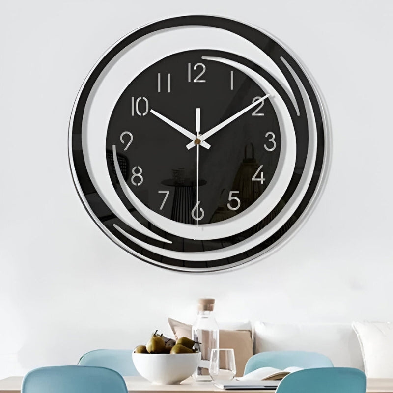 ClockMate – Rund Vægur med Digital Display