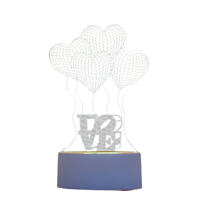 LumiBloc – Rektangulær akryl LED bordlampe i moderne design