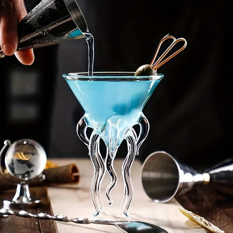 TentacleSip - Unikt blæksprutte-inspireret Martini-glas til stilfulde hjemmebarer