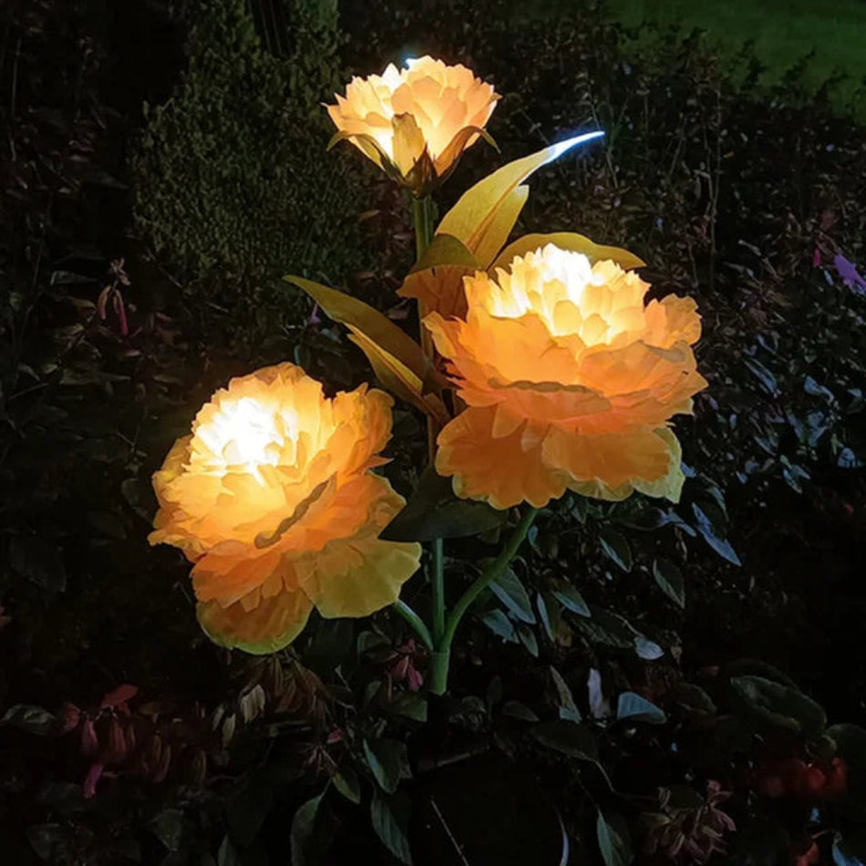 FloraGlow - Solcelledrevet blomsterlampe til elegant og stemningsfuld udendørs belysning