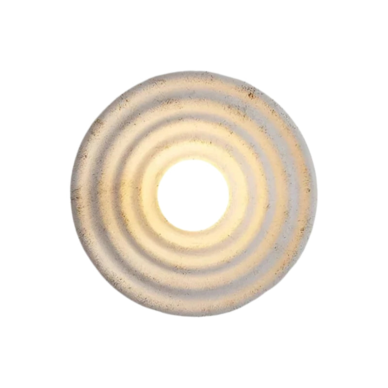 NovaHalo – Væglampe i Wabi-Sabi Stil med Bølgetekstur