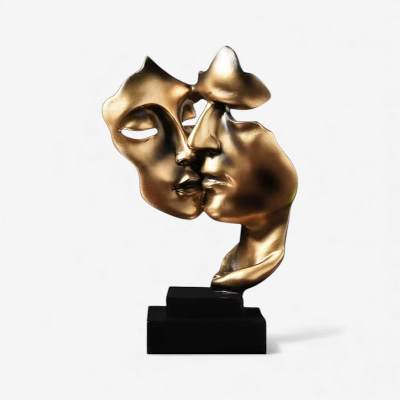 ArtNest – Human Face Couple Skulptur med Dekorativt og Kreativt Design