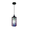 ColorGlow – Cylindrisk Pendellampe med Tekstureret Glas og Justerbar Ledning