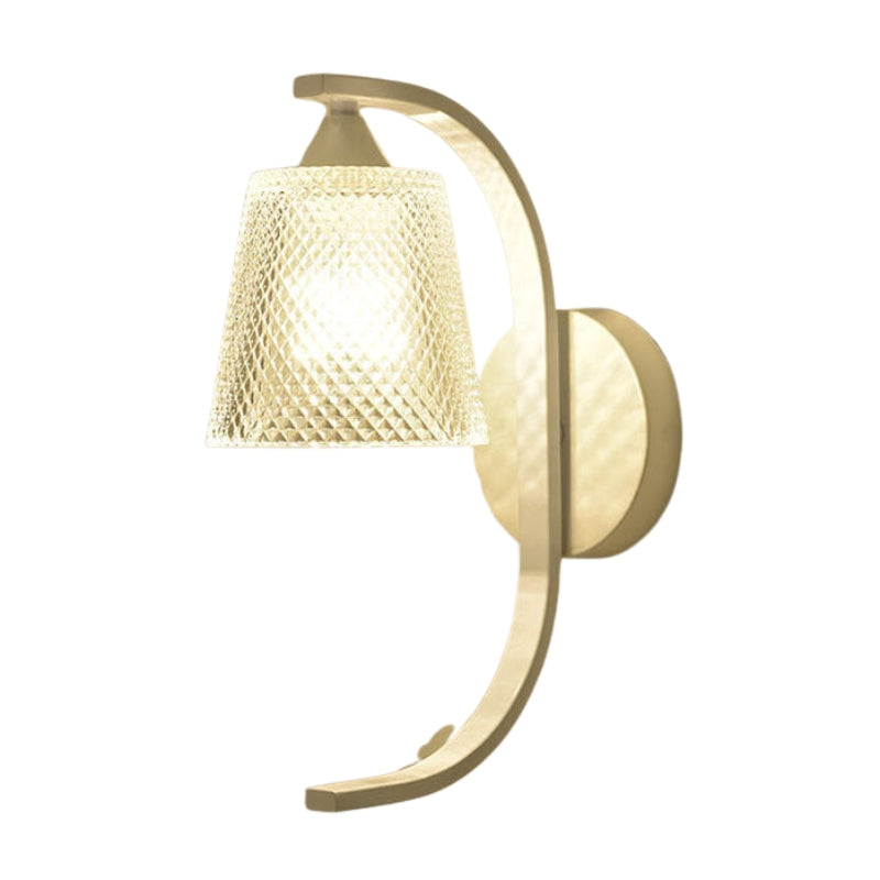 BirdGlow – Moderne Væglampe med Glasskærm og Fugl i Resin