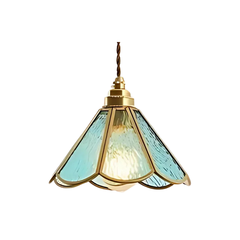 AuraLume – Elegant pendel Lampe med tekstureret glasskærm til omgivende belysning