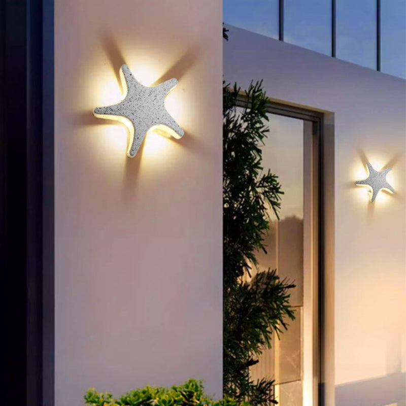 StarGlow - LED Udendørs Væglampe med Stjerneform