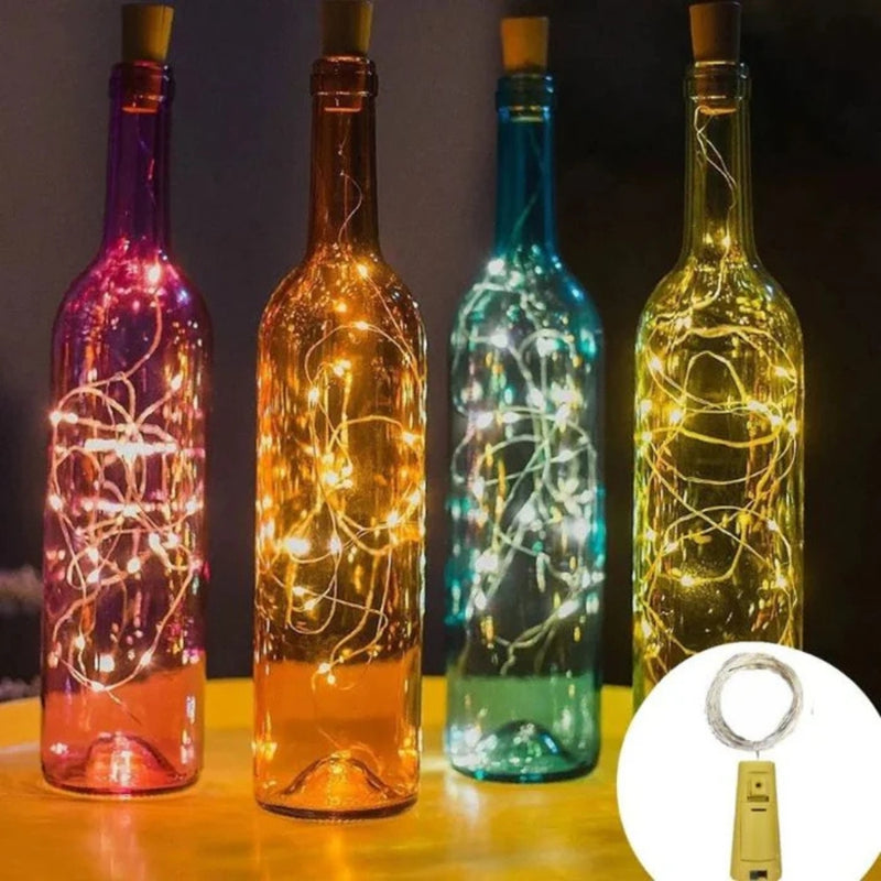 GlowWeave - Batteridrevne LED-lys til flasker og kreativ indretning, der sætter stemningen