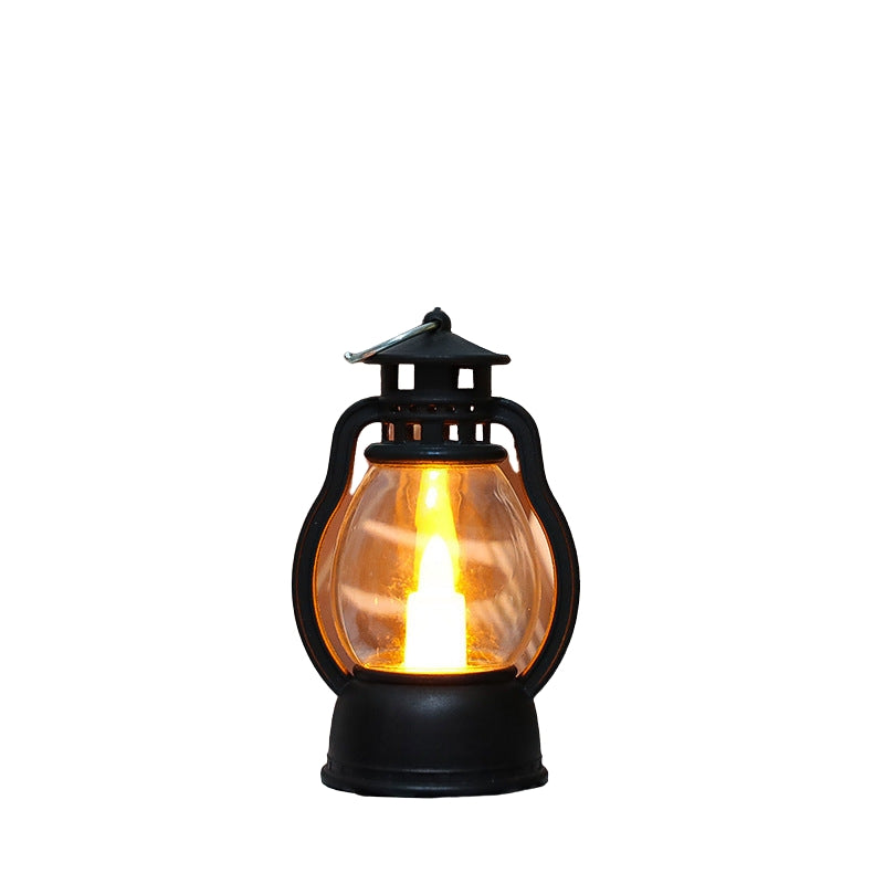 GlowHaven – Vintage LED Bordlampe i Lanterne-stil med Kompakt Design