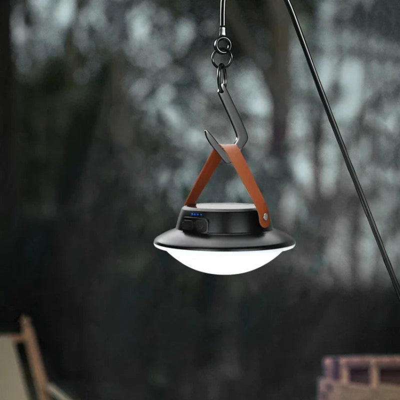SolarBright – Genopladelig LED-campinglanterne med 3 lysindstillinger