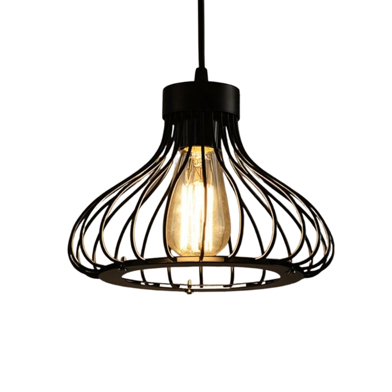 CageLuxe – Loftpendellampe i Burdesign med Justerbar Ophængslængde