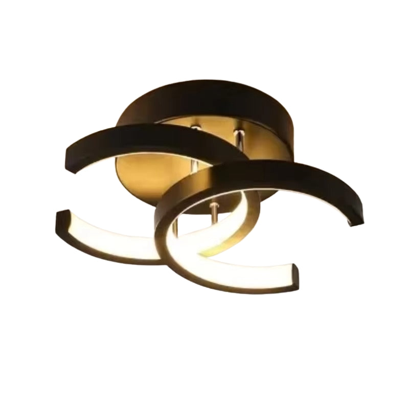 PureLumen – LED Loftlampe med Dæmpbar Lysstyrke og Dobbelt C Design