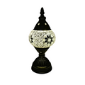 Artivio – Flerfarvet glasbordlampe med jernfod