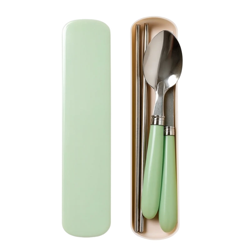 DineMate – Bærbart bestik sæt i rustfrit stål med rejseetui