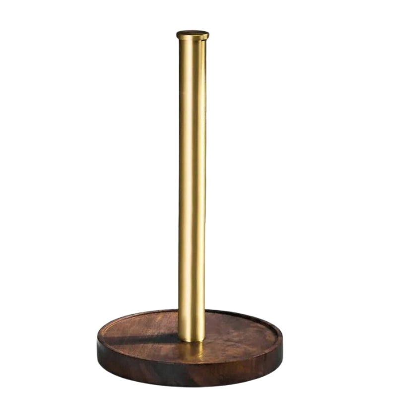 WalnutCraft – Håndlavet Valnød Papirholder med Rustfrit Stål