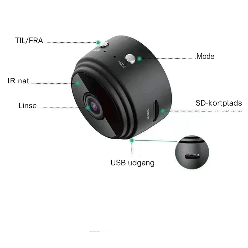 CleanScope - Magnetisk Minikamera Med Bevægelsesdetektion Og Nattesyn