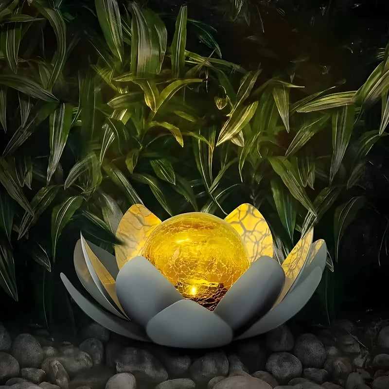 GlowPetal - Solcelledrevet lotusblomst havelampe med blødt omgivende lys