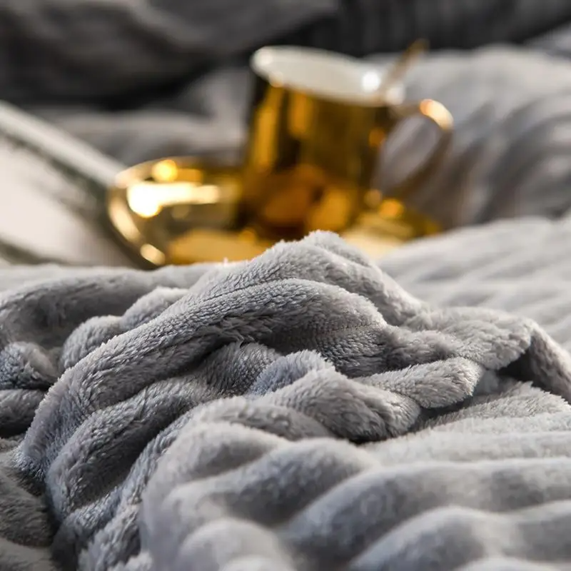 CozyHaven – Plys tekstureret tæppe for ultimativ komfort og varme