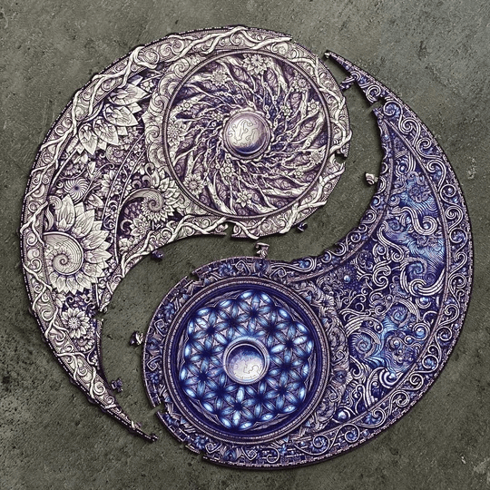 ZenAura – Mandala Vægkunst med Geometrisk Design