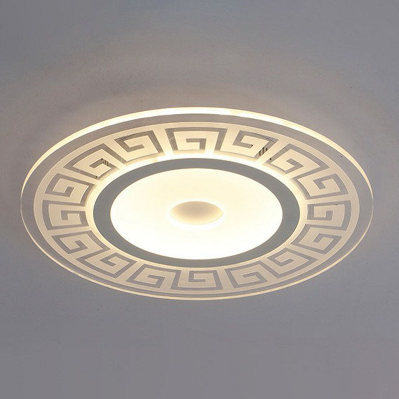 HellenicGlow - Loftlampe med Elegant Græsk Mønster og LED-Lys
