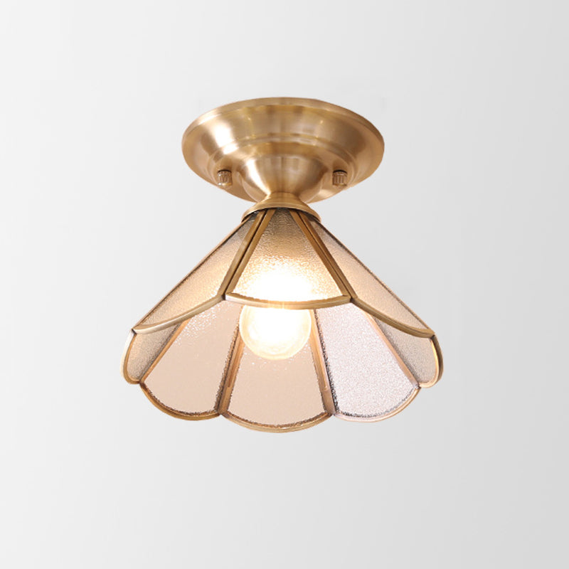 GildedGlow - Elegant Kolonial Semi Flush Mount Belysning