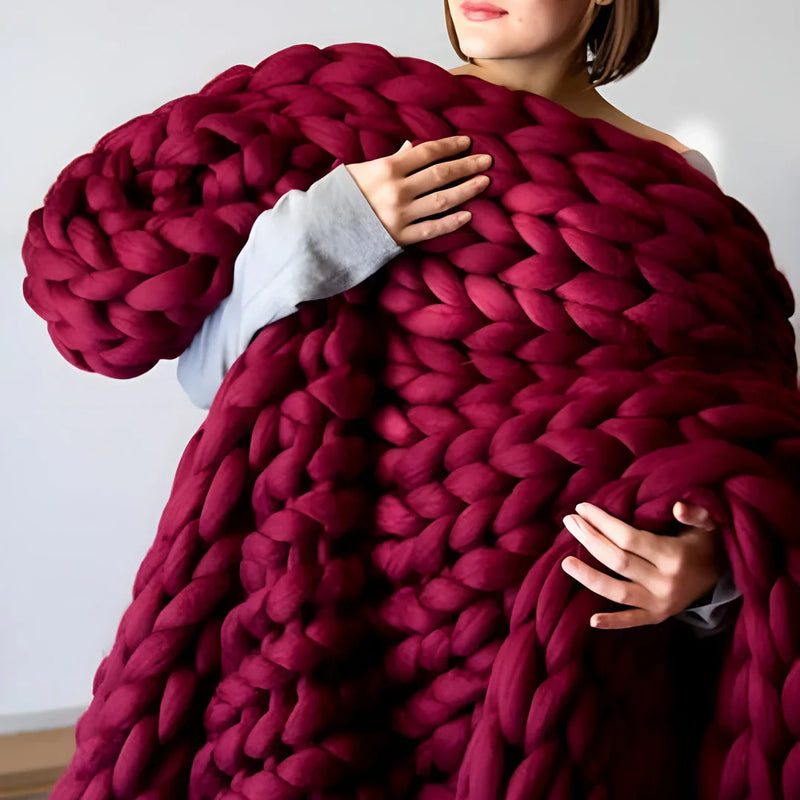 CozyWeave – Elegant plys tæppe med et tidløst tekstureret design