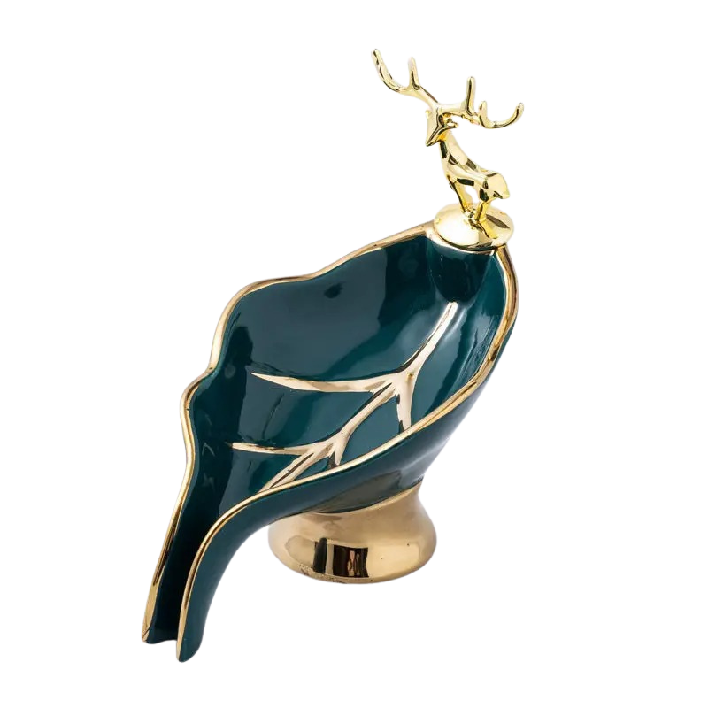 LeafLuxe – Sæbeskål i keramik med elegant hævet bladmønster