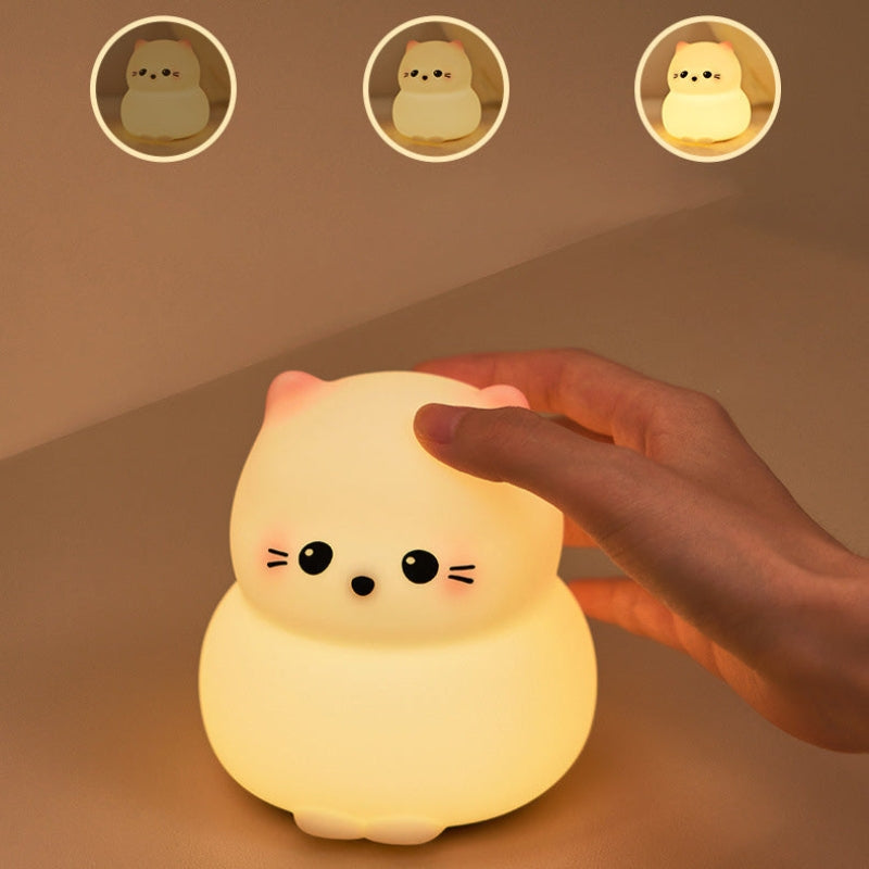 CatGlow – LED-natlys med berøringskontrol og beroligende glødetilstande
