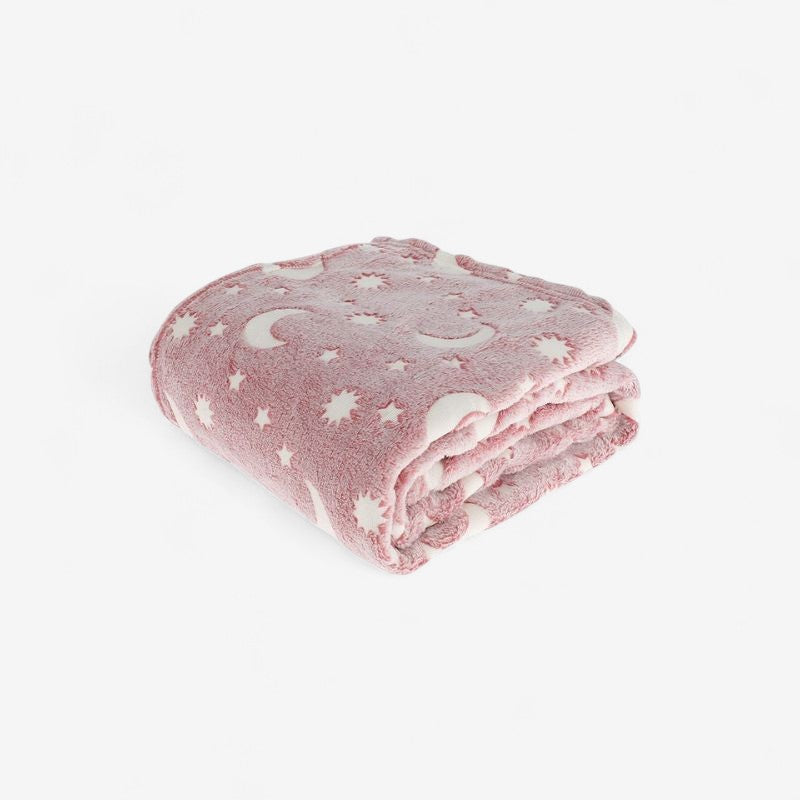 DreamHug - Blødt tæppe med måne og stjernedesign til børn