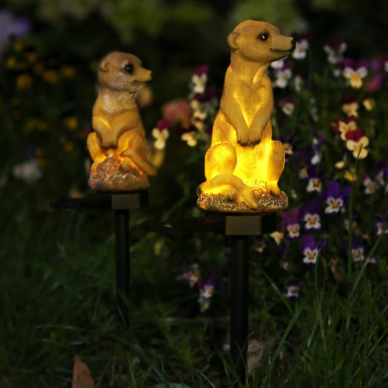 MeerkatGlow - Legende solcellelampe med surikatdesign til energibesparende udendørs dekoration