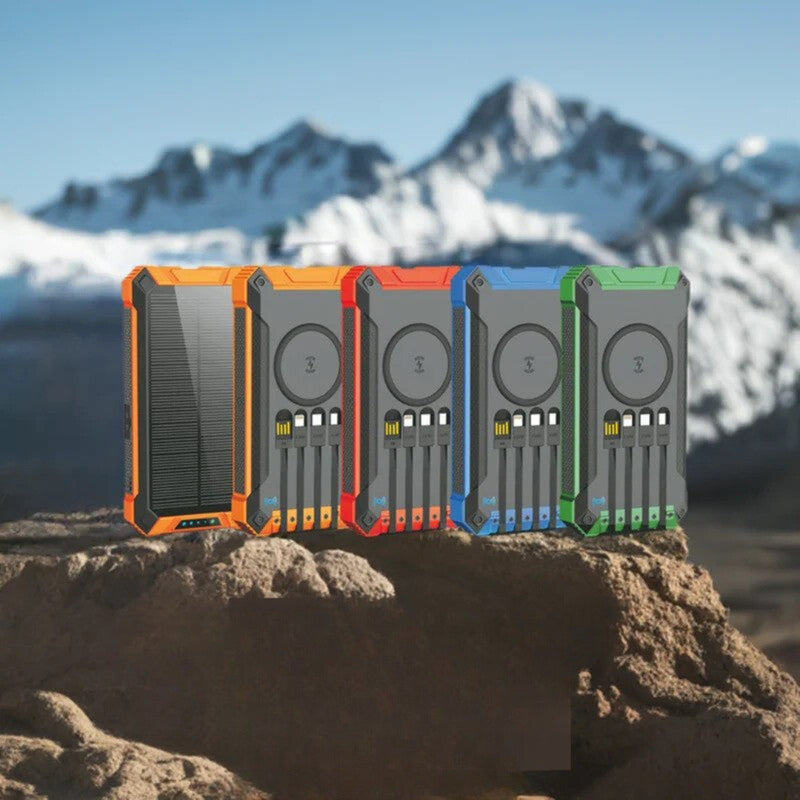 SunCharge - Solar Power Bank Med Flere Ladeporte