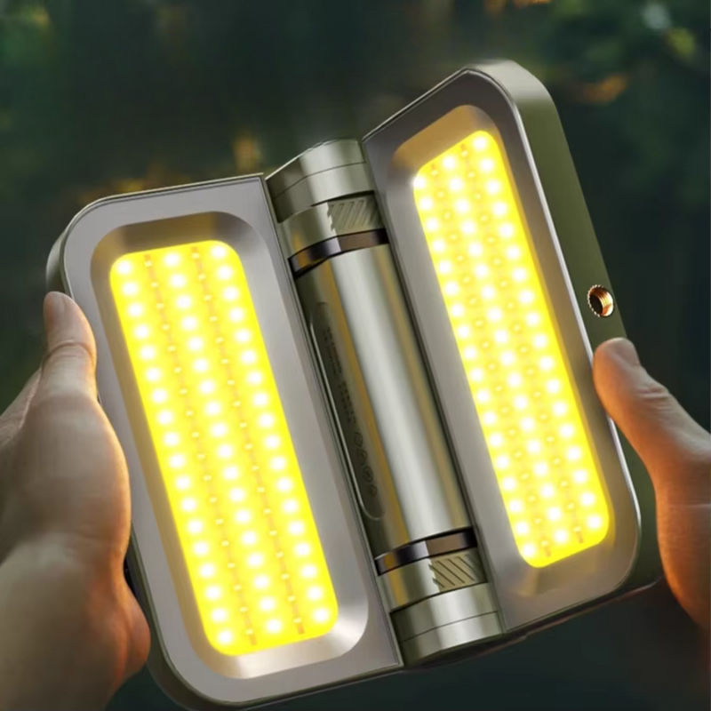 LumiPro – LED Campinglampe med 2000 Lumen Projektør og Dobbel Opladning