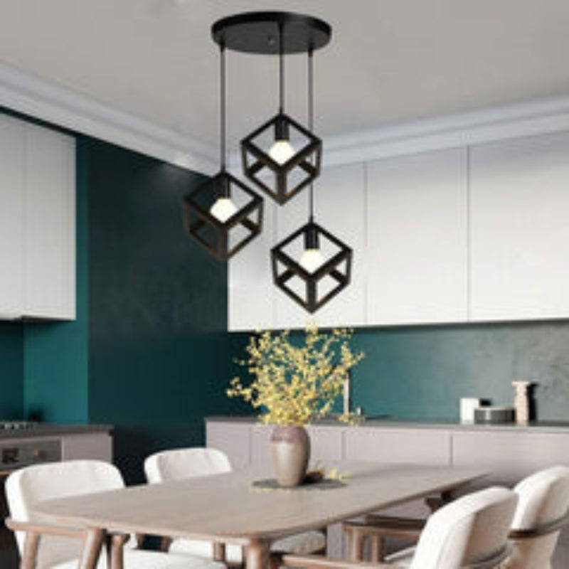 GlowCube - 3 lys kubeformet pendelloftlampe med justerbar højde