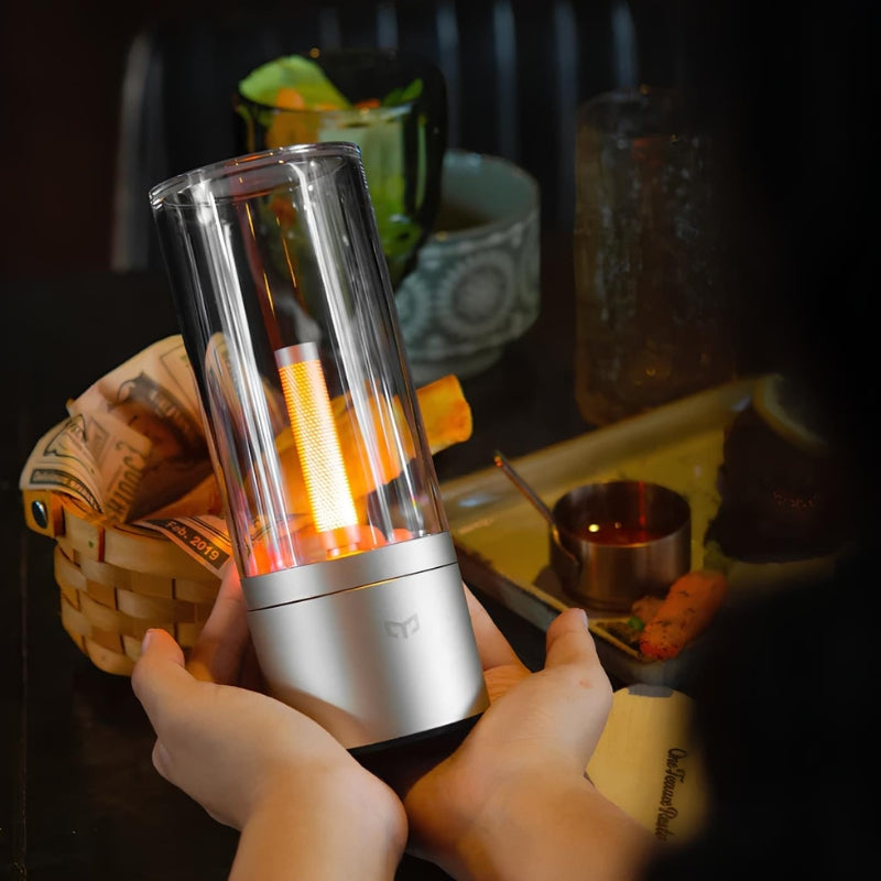 AuraGlow – Genopladelig Bordlampe med Glasrørdesign