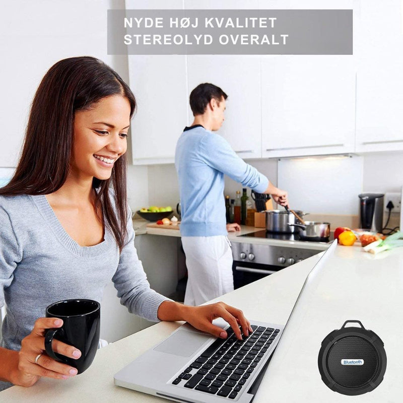 AquaTune – Bærbar Bluetooth-højttaler med sikker sugekop