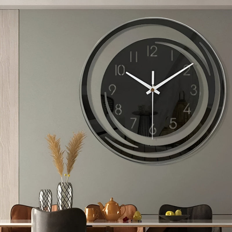 ClockMate – Rund Vægur med Digital Display